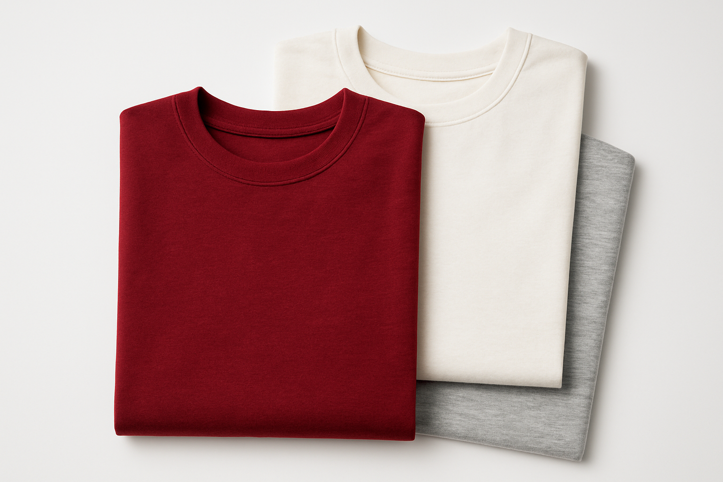 Camisetas Básicas Sin Personalizar - Rojo, Blanco, Gris