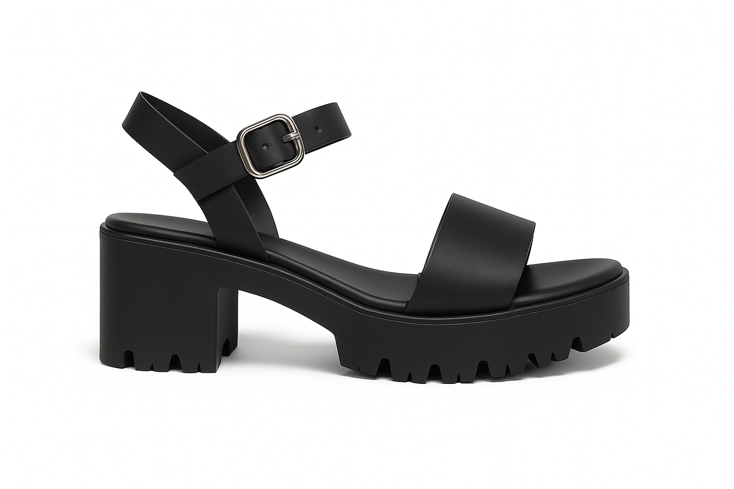 Sandalias Negras Plataforma Track - Tallas 6-10